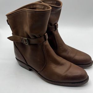 Frye Brown Short Flat Boots